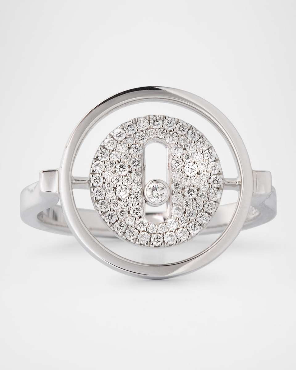 LUCKY MOVE 18K WHITE GOLD DIAMOND RING